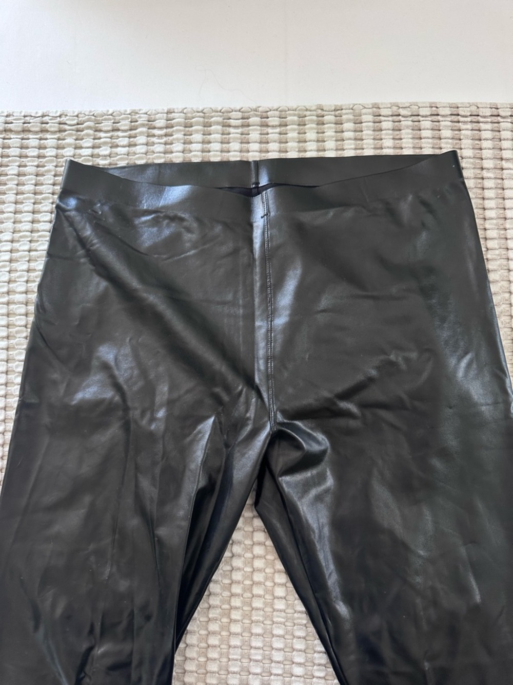 Black Faux Leather Leggings XL